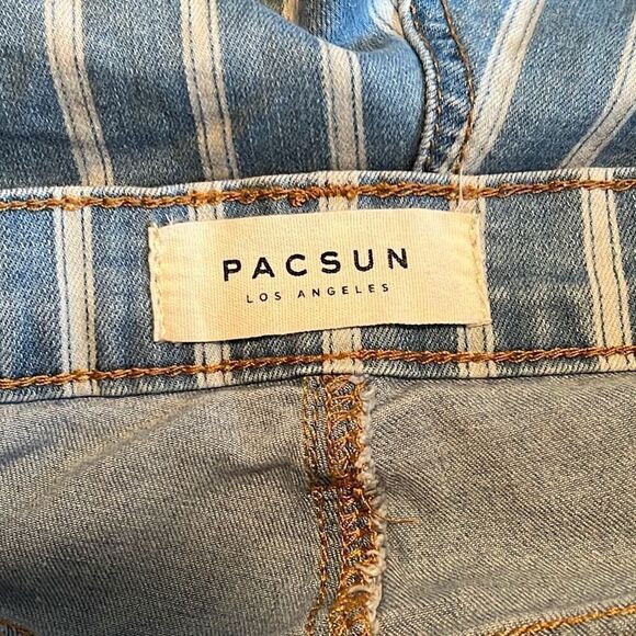 Pacsun Women's Striped The Shortie Denim Short - Picture 6 of 8